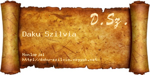 Daku Szilvia névjegykártya